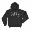Jeffy Handwritten Text Hoodie Black
